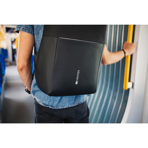 Рюкзак CANYON Антизлодій 15.6" Black. фото 4