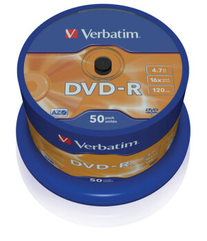 Носії інформації VERBATIM DVD-R 4,7 Gb 16x Cake 50 pcs