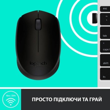 Миша LOGITECH Wireless Mouse M171 black. фото 4