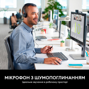 Гарнітура LOGITECH Headset PC 960 Stereo Headset USB, OEM . фото 3