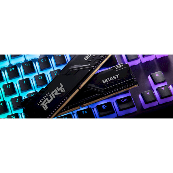 Модуль пам'яті KINGSTON Fury Beast DDR4 2x4GB / 3200 Black. фото 2