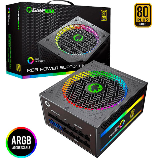 Блок живлення GAMEMAX 750W 80 GOLD RGB-750 . фото 4